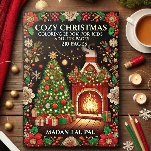 Cozy Christmas: Coloring eBook for Adults and Kids (210 Pages) by madan lal pal